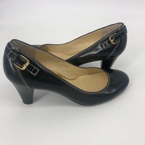Ralph Lauren Black Buckle Career Work Heel 9